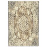Pastel Home Bej Kahve Vintage Şönil Halı Kilim Yolluk Kaymaz Yıkanabilir Saçaklı Oturma Odası Koridor Mutfak