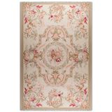 Pastel Home Tasarım Bej Klasik Çiçekli Şönil Halı Kilim Yolluk Kaymaz Saçaklı Yıkanabilir Salon Mutfak Koridor