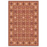 Pastel Home Turuncu Klasik Şönil Halı Kilim Yolluk Kaymaz Yıkanabilir Koridor Mutfak Oturma Odası Çocuk Odası