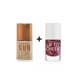 Pastel Lip To Cheek Tint Carmen Ruj,allık ve Sunlight Highlighter - Aydınlatıcı 101