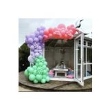Pastel Mint Yeşili Lila Pembe Balon Zinciri 70 adet + 5 mt balon zinciri