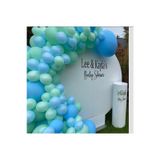 Pastel Mint Yeşili Ve Mavi Makaron Balon Zinciri 100 Adet