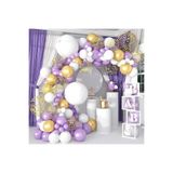Pastel Mor Beyaz Balonlar Baby Kutulu Doğum Günü Parti Set