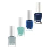 Pastel Oje 4'lü Set, Mavi Tonları, 312-313-229-63