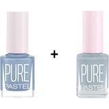 Pastel Pure Açık Mavi Gökyüzü Rengi ve Pastel Pure Nude Dance Oje