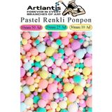 Pastel Renkli Pon Pon 10 20 30 Mm 85 Li 1 Paket Peluş Ponpon Tüylü Ponpon Okul Öncesi Kreş El İşi Hobi