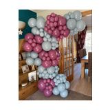 Pastel Yaban Çileği Ve Fırtına Mavisi Balon Seti 70 Adet