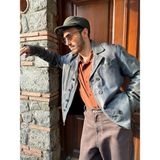 Pastelist. Hakiki Retro Deri Erkek Ceket , Premium Özel Seri Eskitmeli Petrol Yeşil Renk - Petrol Yeşili - XL