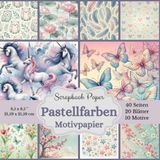 Pastellfarben Scrapbook Papier Kollektion: Träume in zarten Farben: Motivpapier in zarten Farben und vielen Mustern. Format: Quadratisch, 21,59 x ... Designs, jeweils 2x, insgesamt 40 Seiten