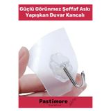 Pastimore Güçlü Görünmez Şeffaf Askı 3 Adet Lekesiz Duvar Yapışkan Kanca Lı Mutfak Banyo Tutucu Aksesuar
