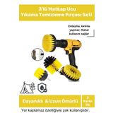 Pastimore Premium 3lü Matkap Ucu Banyo Küvet Duşakabin Araba Tekerliği Koltuk Yıkama Temizleme Fırçası Seti