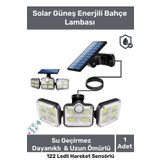 Pastimore Premium Kumandalı Solar Güneş Enerjili 122 Ledli Hareket Sensörlü Bahçe Aydınlatma Sokak Lambası