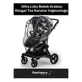 Pastimore Premium Sağlıklı %100 Pvc Kaplama Fermuarlı Ultra Lüks Bebek Arabası Rüzgar Toz Koruma Yağmurluğu