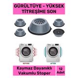 Pastimore Yeni Üretim Gürültü Engelleyici Titreşim Önleyici Kauçuk Çamaşır Bulaşık Makinesi 12 Adet Ayak Pedi