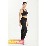 Pastimost Yeni Sezon İç Göstermez Cepli Yoga Taytı Sıkı Dokuma Teknolojisi Siyah Seamless Kadın Tayt