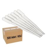 Pastör Pipet 3ML 500 Adet Plastik Damlalık