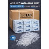 Pastör pipet - 5000 Adet (10 Kutu) 1 ml - Plastik Damlalık