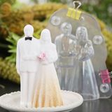 Pastry Planet 3D Gelin Damat Polikarbon Çikolata Kalıbı - Beyaz Gri
