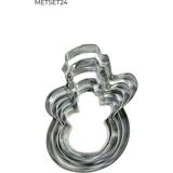 Pastry Planet Metal Kardanadam Düz Volovan / Kurabiye Kalıbı 6 Adet - 56 Adet