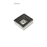 PASTRY PLANET Metal Kare Tırtıklı Volovan / Kurabiye Kalıbı 6 Adet