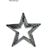 Pastry Planet Metal Yıldız Kardanadam Volovan / Kurabiye Kalıbı 6 Adet - 32 Adet