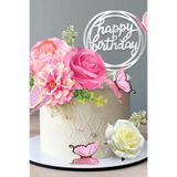 PASTRY PLANET Pasta Üstü Sunum Süsleme Şakayık Gül Seti Açık Pembe