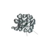 Pastry Planet Pasta Üstü Top Süs Gümüş Kalp (20 Adet)