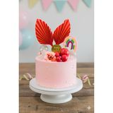 Pastry Planet Pasta Üstü Yelpaze, Gökkuşağı, Kelebek Süs Seti - 19 Adet