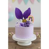 Pastry Planet Pasta Üstü Yelpaze, Gökkuşağı, Kelebek Süs Seti - 34 Adet