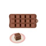 PASTRY PLANET Silikon Çikolata Kalıbı Kare Üstü Yıldız Desenli