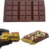 Pastry Planet Silikon Dubai Çikolata Kalıbı 200 Gram (Viral Olan Kalıp & Gıda Ile Temasa Uygun) - Kahverengi