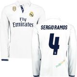 Pasxaspor Real Madrid 2017 Iç Saha Şampiyonlar Ligi Uzun Kol Sergio Ramos Forması - Beyaz