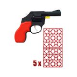 Pat Pat Mantar Tabancası 5 Paket Kapsül 720 Adet Mantar Kırmızı
