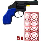 Pat Pat Mantar Tabancası 5 Paket Kapsül 720 Adet Mantar Mavi