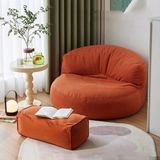 Patara Home Mila Modell Puff & Armut Koltuk 2'li Relax Koltuk - Turuncu