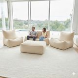 Patara Home Velvet Comfort Legom Çok Amaçlı Koltuk Seti - Krem