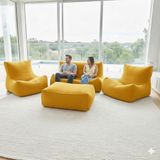 Patara Home Velvet Comfort Legom Çok Amaçlı Koltuk Seti - Sarı
