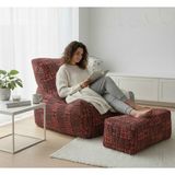 Patara Home Vintage Turkish Velvet Puff Vintage Armut Koltuk - Kırmızı