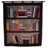Patchwork Üç Raf Kitaplık Duvar Panosu