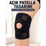 Patella Destekli Kısa Dizlik Ayarlanabilir Bantlı Diz Koruyucu Destek