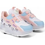 Patenli Işıklı Spor Ayakkabısı 4 Tekerlekli Paten - Pembe - 29