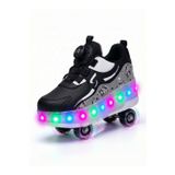 PATENLİ IŞIKLI SPOR AYAKKABISI & TEKERLEKLİ SNEAKERS