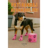 Pati Bandajı Ayakkabı | Köpek ve Kedi İçin Tüy Dostu Su Geçirmez Kendinden Yapışan Bandaj PEMBE