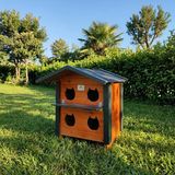 Pati Emlak Ahşap Kedi Evi Dış Mekan Kedi Kulübesi Ahşap