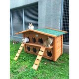 Pati Emlak Ahşap Kedi Evleri 8 Yuvalı Pati Emlak Kedi Kulübesi Ahşap