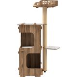 Pati Homes Patihomes Xl Katlı Kedi Tırmalama ve Oyun Evi - Kedi Tırmalama Tahtası - Yıkanabilir Minderli - Ahşap