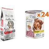 Pati Life Patilife Kuru Köpek Maması 26 Prt 15 kg + Kuzu Etli Konserve Mama 24 Adet