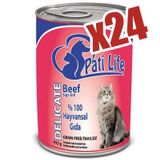 Pati Life Sığır Etli 24x415 gr Kedi Konserve