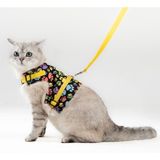 Pati Patron Kaçış Önleyici Kedi Gezdirme Tasması ve Küçük Irk Köpek Gezdirme Tasması - XS - Sarı - Siyah