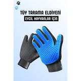 Pati Paw Kedi Köpek Tüy Tarama Ve Toplama Eldiveni Evcil Hayvan Mavi Renk